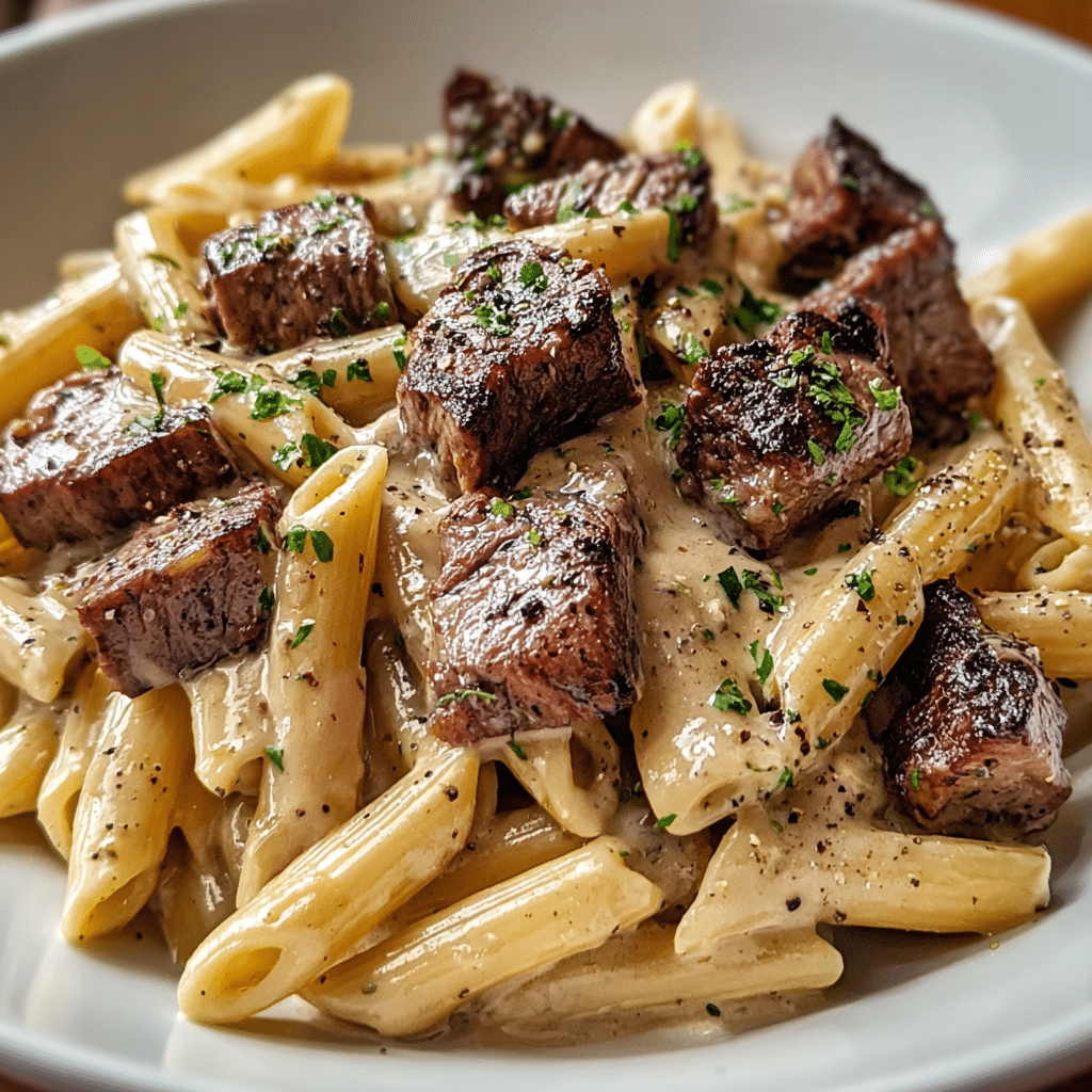 Creamy Steak Pasta Recipe - Recipe Image