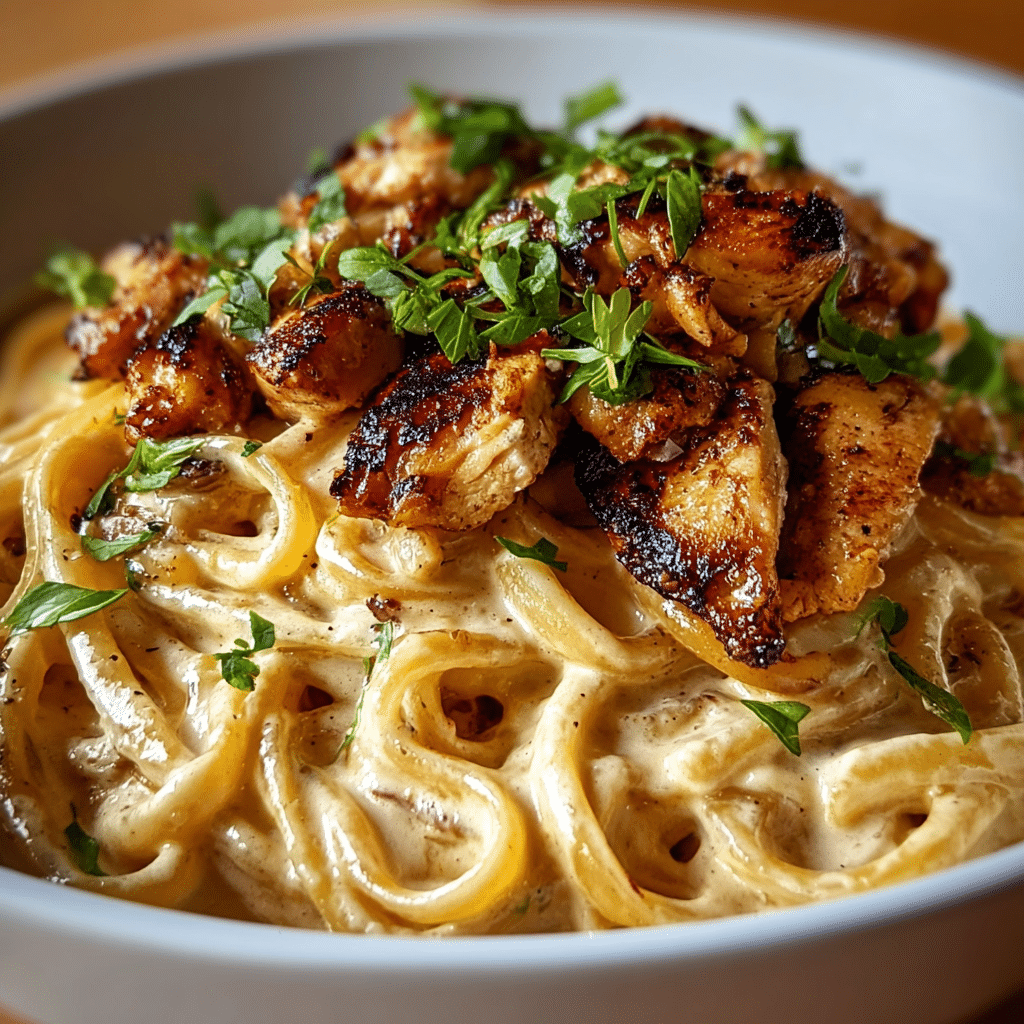 Cowboy Butter Chicken Pasta Linguine Recipe - Recipe Image