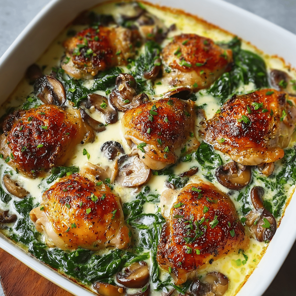 and Mushroom Low-Carb Oven Recipe - Recipe Image