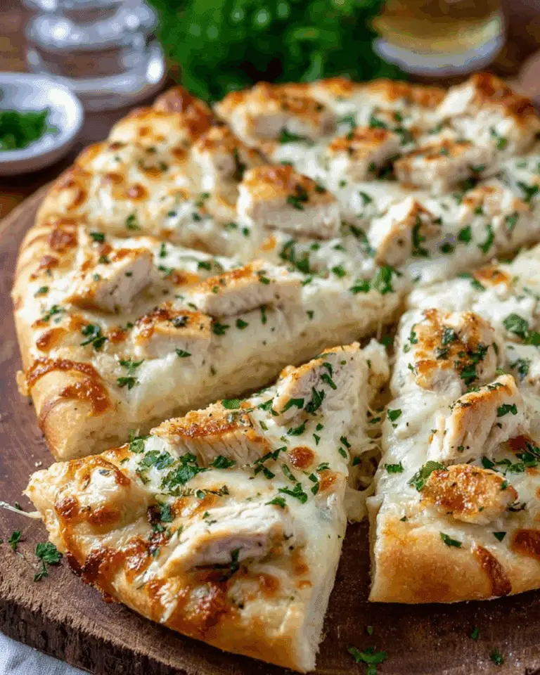 Roasted Garlic White Chicken Pizza Recipe