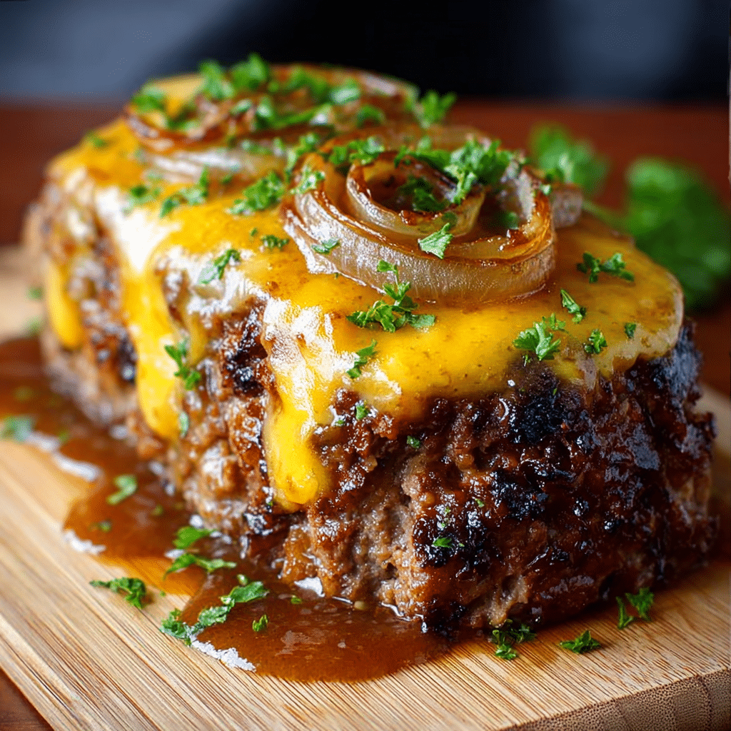 Slow Cooker French Onion Meatloaf Recipe - Recipe Image