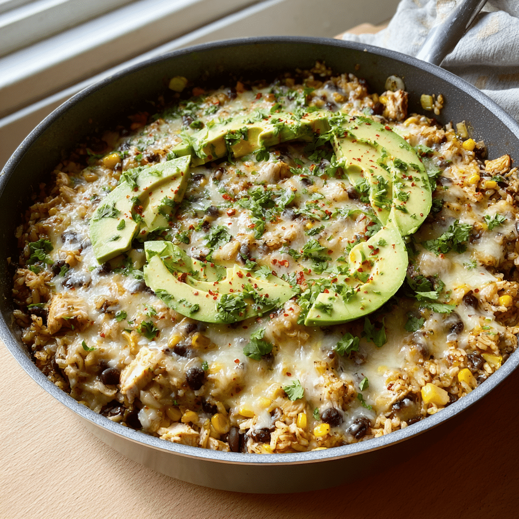 Salsa Verde Chicken & Rice Skillet Recipe - Recipe Image
