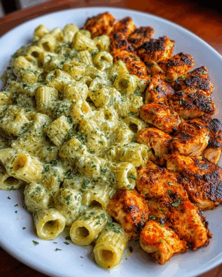 Garlic Butter Chicken Bites w Creamy Rigatoni Recipe