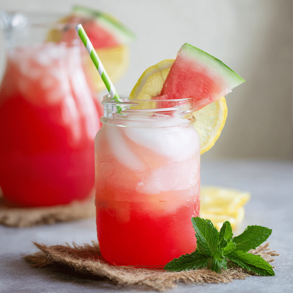 Watermelon Lemonade Recipe - Recipe Image