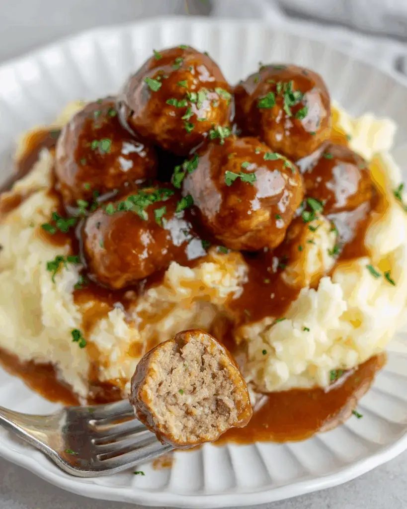Slow Cooker Salisbury Steak Meatballs Recipe