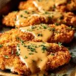 Parmesan Crusted Chicken with Creamy Garlic Sauce Recipe
