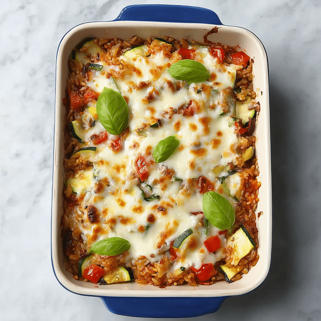 Pour the mixture into a greased 9×13 inch casserole dish, spreading it evenly Recipe - Recipe Image