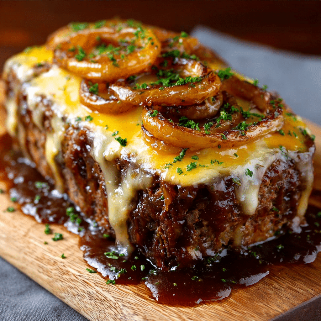 Slow Cooker French Onion Meatloaf Recipe - Recipe Image