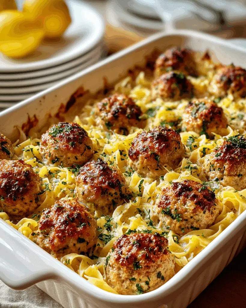 greek chicken meatballs with lemon orzo Recipe