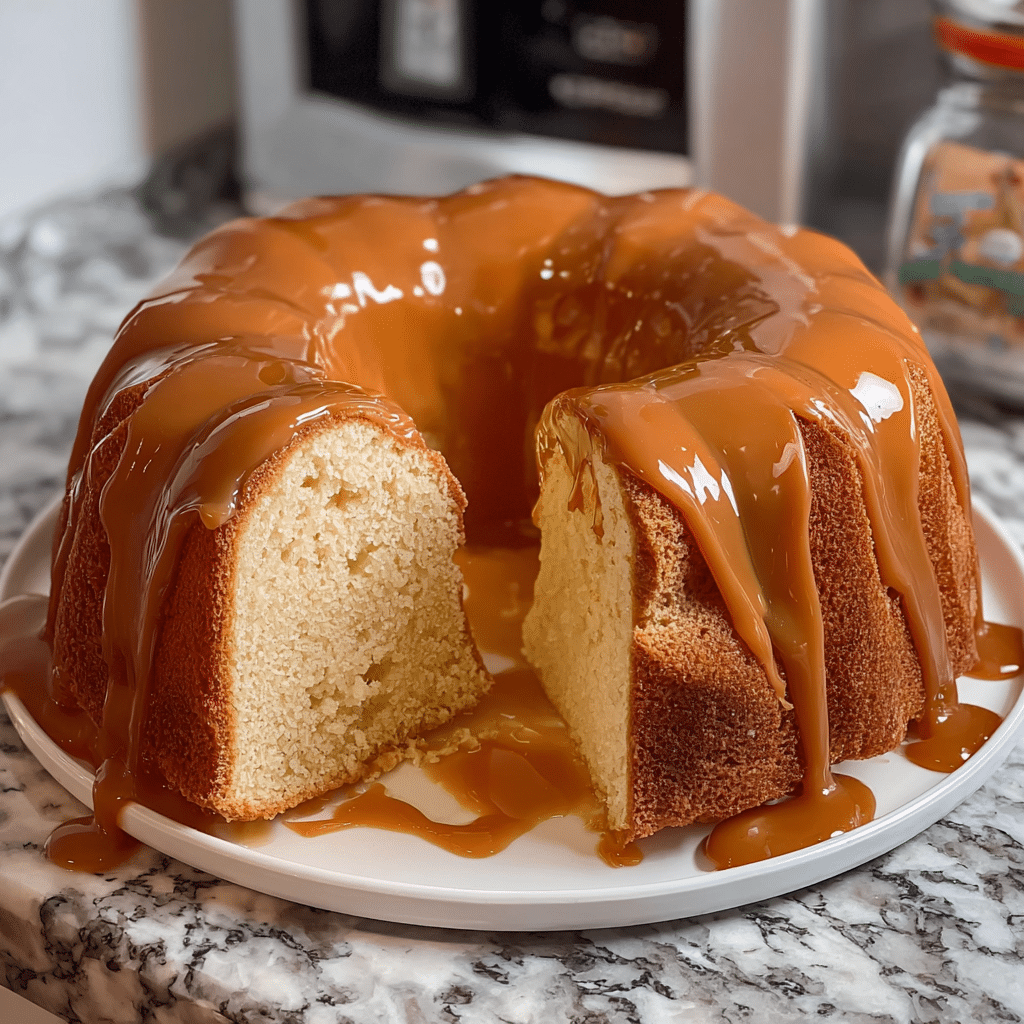 Caramel Cream Cheese Pound Cake Recipe - Recipe Image