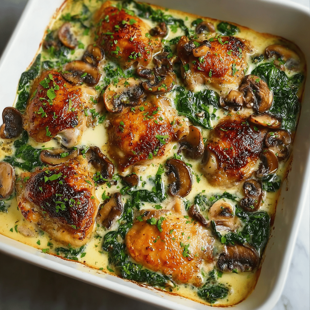 and Mushroom Low-Carb Oven Recipe - Recipe Image