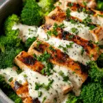Grilled Chicken & Broccoli Bowls with Creamy Garlic Sauce Recipe