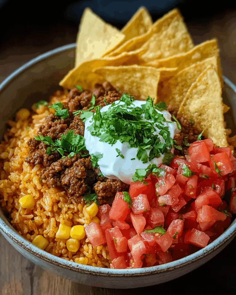 Taco Rice Bowl with Doritos Recipe