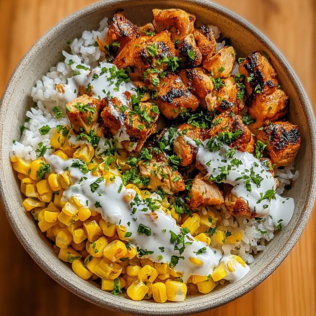 Delicious Street Corn Chicken Rice Bowl Recipe - Recipe Image