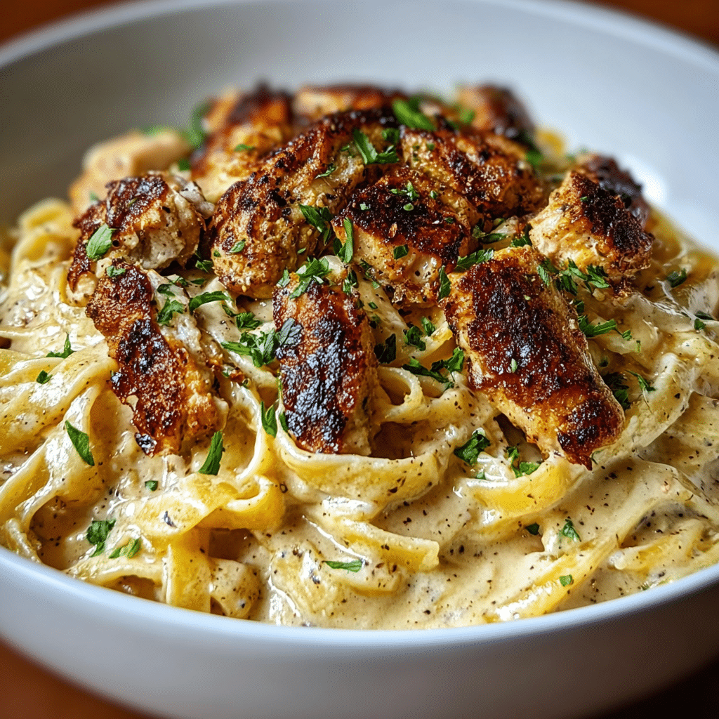 Cowboy Butter Chicken Pasta Linguine Recipe - Recipe Image