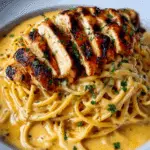 Cajun Chicken over Creamy Parmesan Linguine Recipe