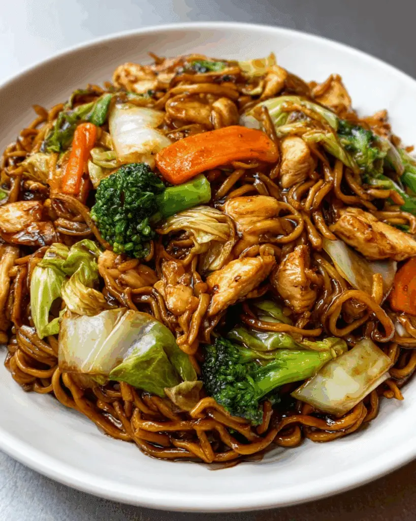 GARLIC CHICKEN LO MEIN Recipe