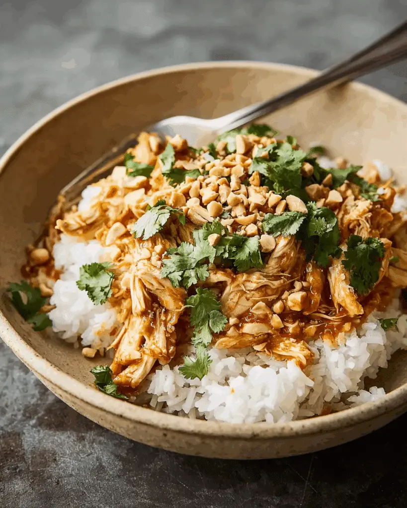 SLOW COOKER PEANUT CHICKEN Recipe