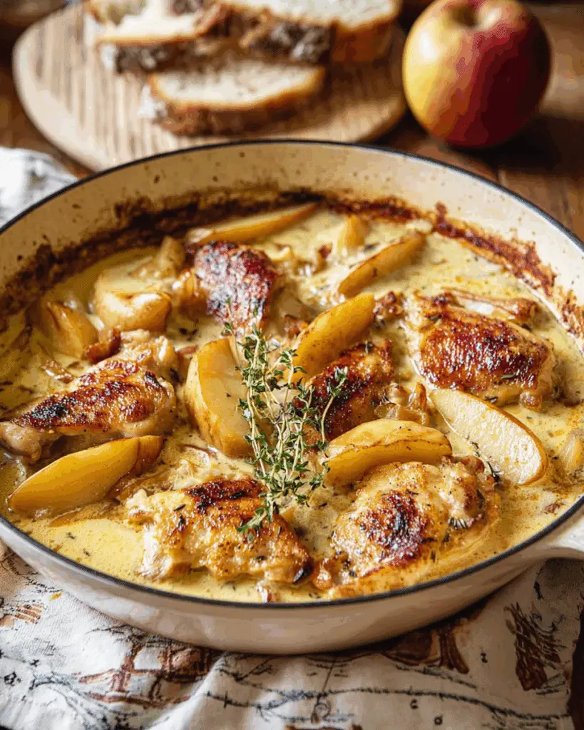 French Chicken Casserole a la Normande Recipe