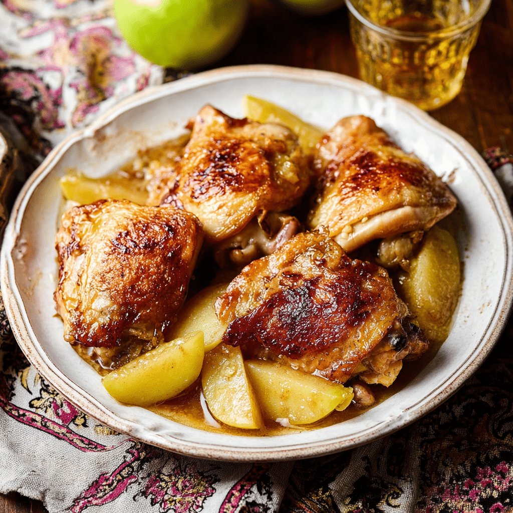 French Chicken Casserole a la Normande Recipe - Recipe Image
