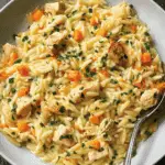 COZY & CREAMY CHICKEN POT PIE ORZO Recipe