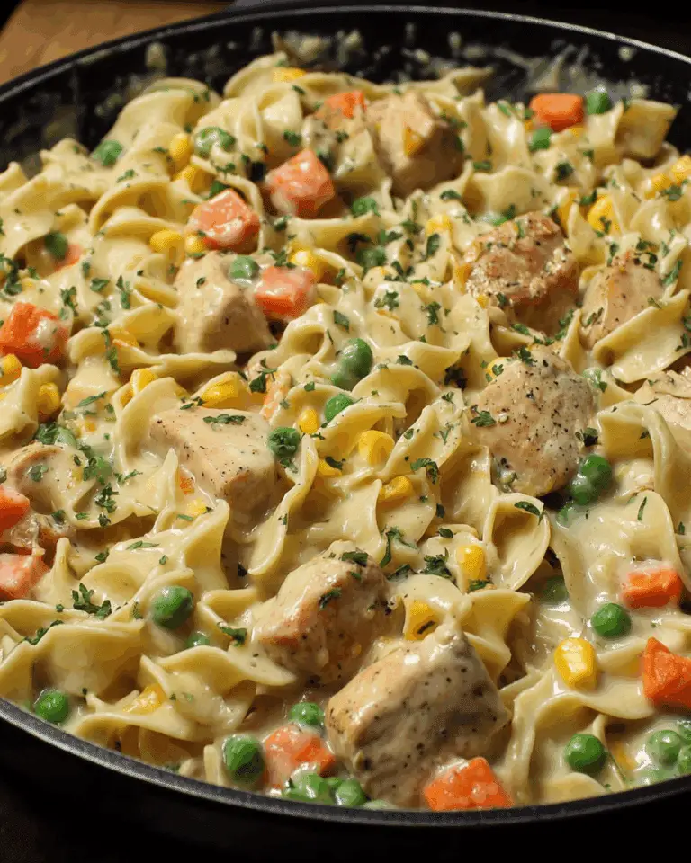 Creamy Chicken Pot Pie Pasta Recipe