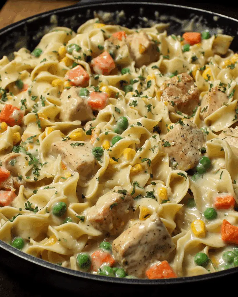 Creamy Chicken Pot Pie Pasta Recipe