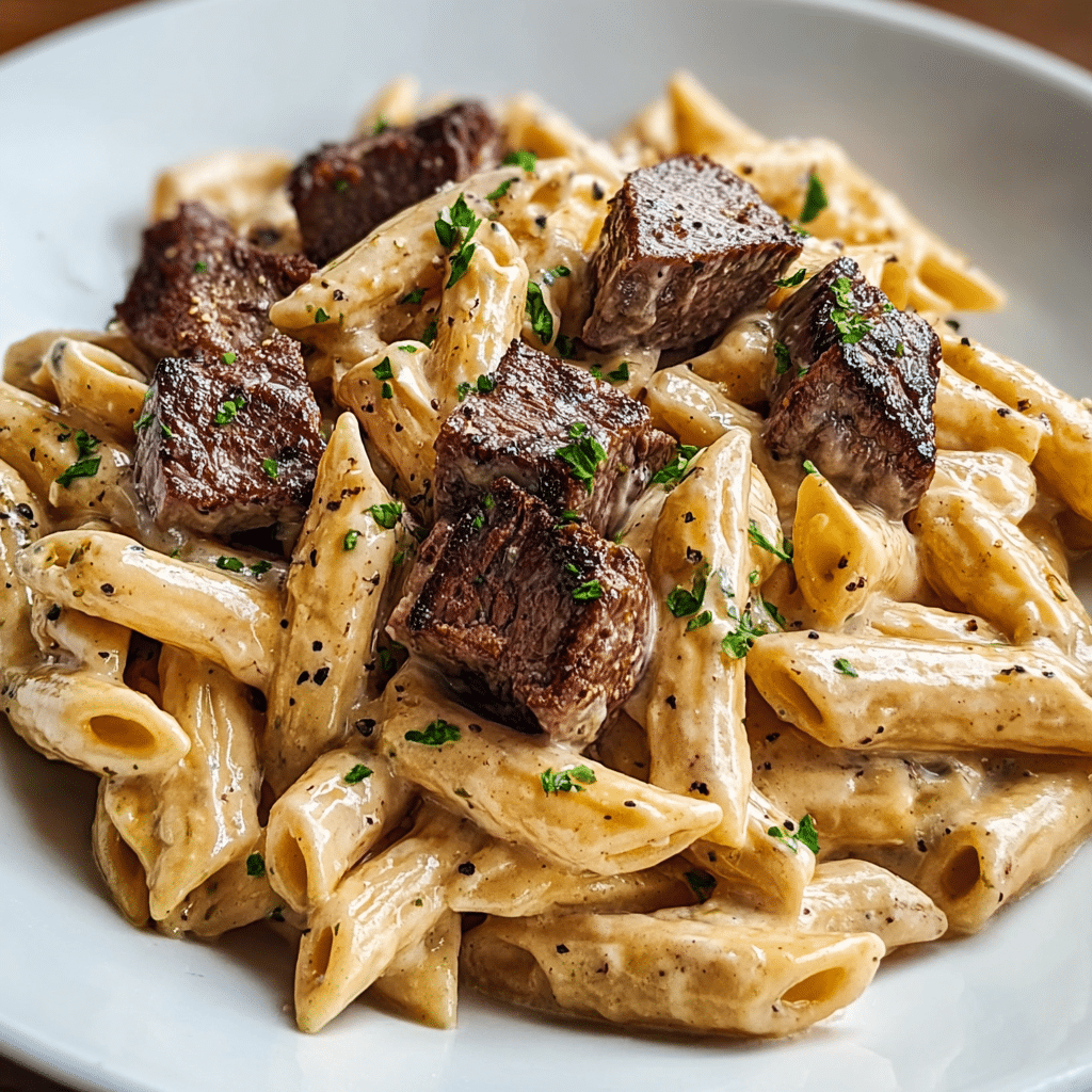 Creamy Steak Pasta Recipe - Recipe Image