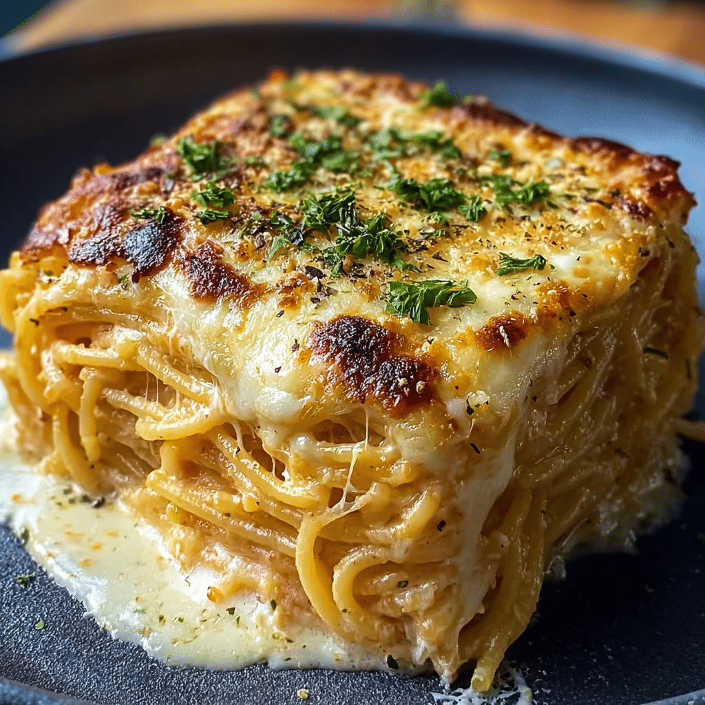 Baked Cream Cheese Spaghetti Casserole Recipe - Recipe Image