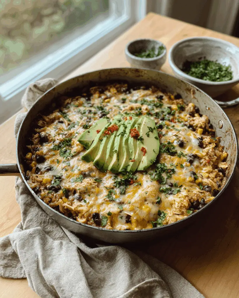 Salsa Verde Chicken & Rice Skillet Recipe