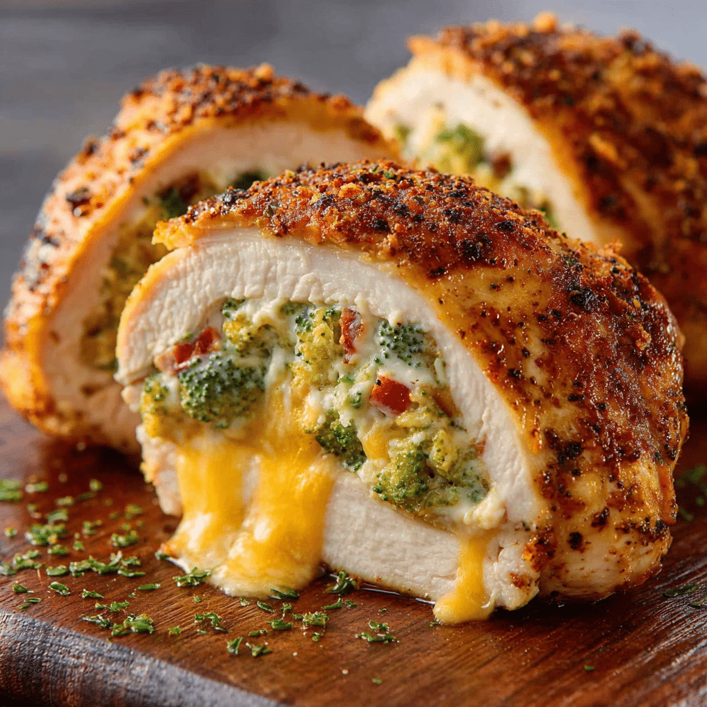 Broccoli and Cheese Stuffed Chicken – Full Recipe - Recipe Image