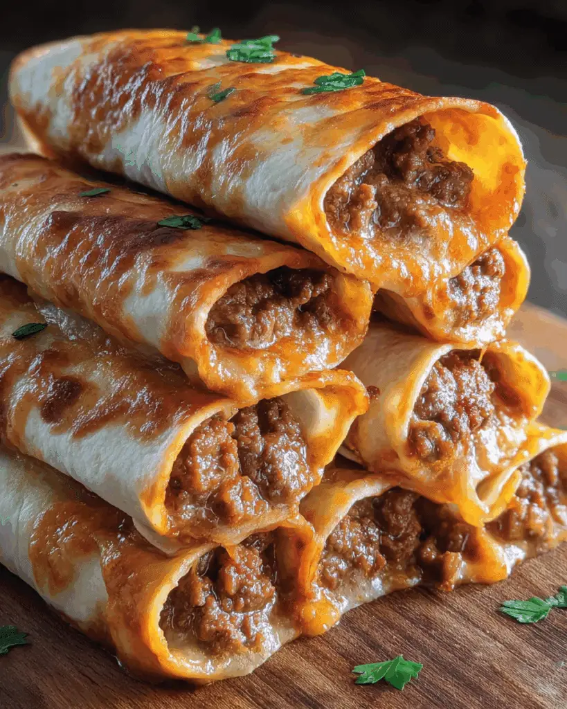 Crispy Beef & Cheese Chimichangas Recipe