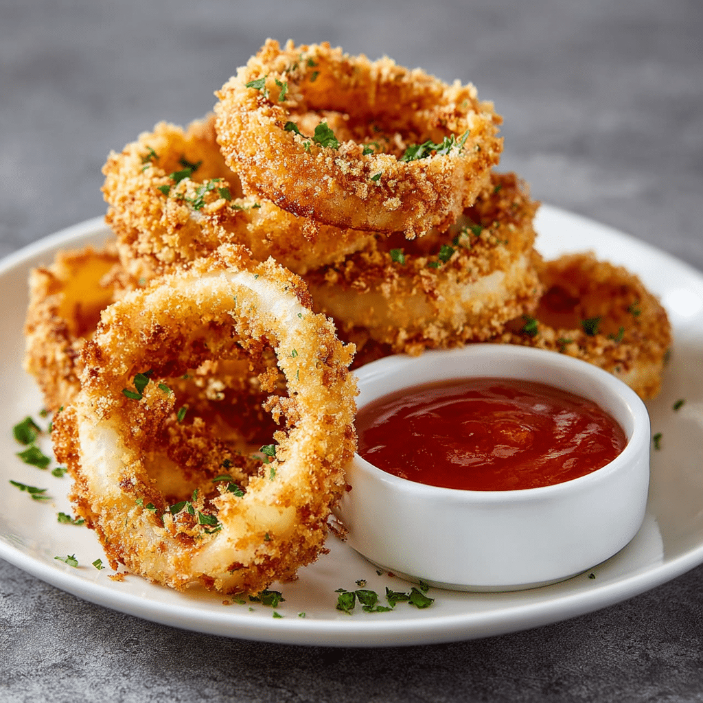 mozzarella stick onion rings Recipe - Recipe Image