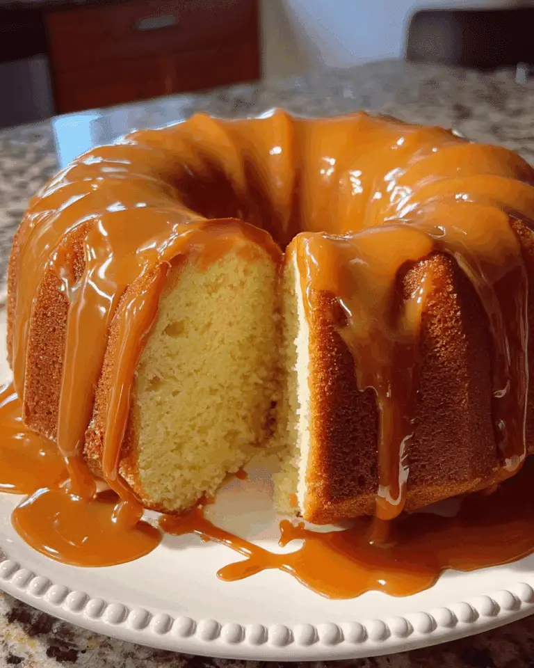 Caramel Cream Cheese Pound Cake Recipe