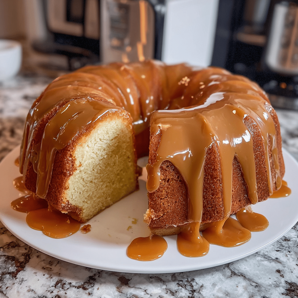 Caramel Cream Cheese Pound Cake Recipe - Recipe Image