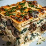 EASY CREAMY SPINACH MUSHROOM LASAGNA Recipe