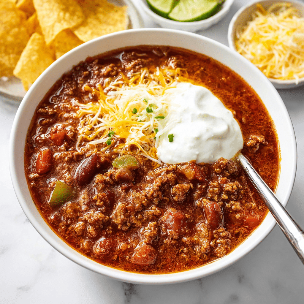 BEST GROUND BEEF STOVETOP CHILI Recipe - Recipe Image