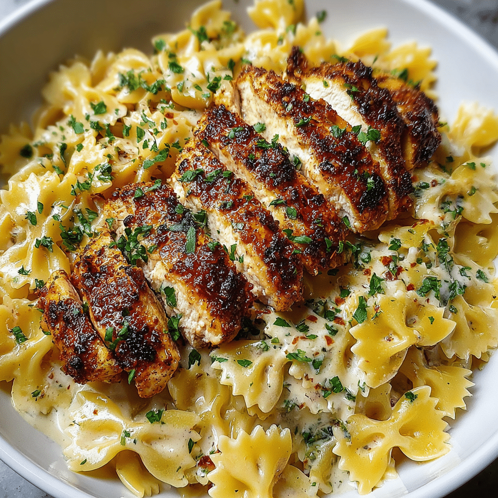 Bowtie Pasta Creamy Lemon Garlic Recipe - Recipe Image