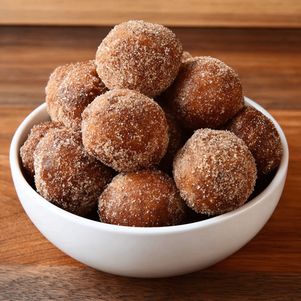 Cinnamon Sugar Pumpkin Donut Holes Recipe - Recipe Image
