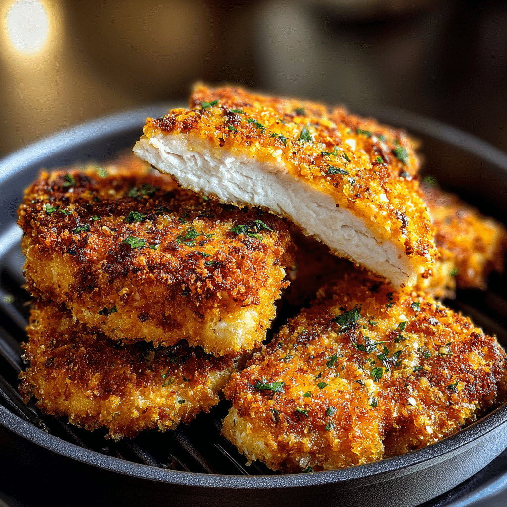 Air Fryer Parmesan Crusted Chicken Recipe - Recipe Image