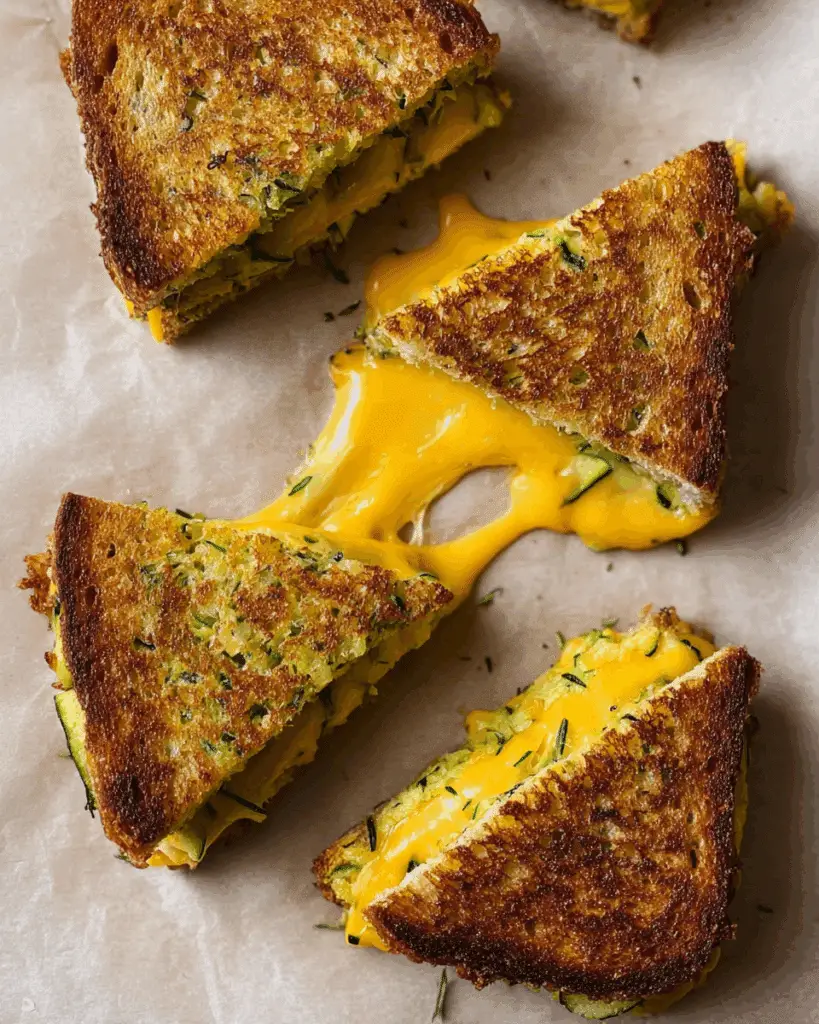CRISPY ZUCCHINI GRILLED CHEESE Recipe