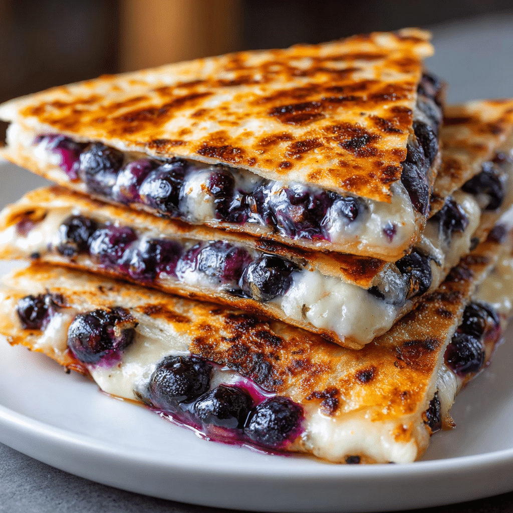 Blueberry Breakfast Quesadilla Recipe - Recipe Image