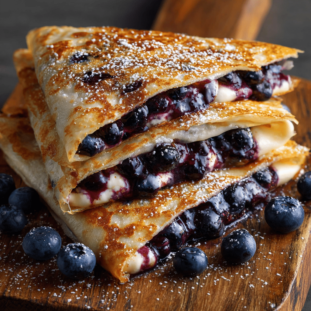 Blueberry Breakfast Quesadilla Recipe - Recipe Image