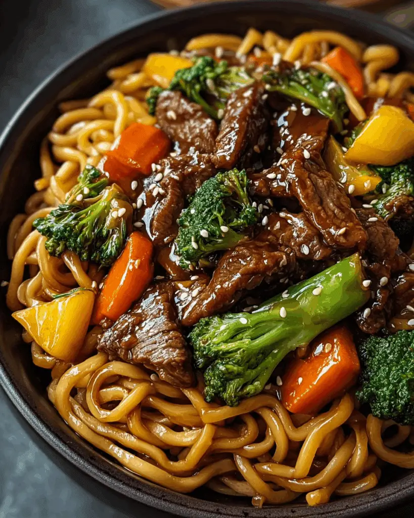Delicious Beef Lo Mein with Vegetables Recipe