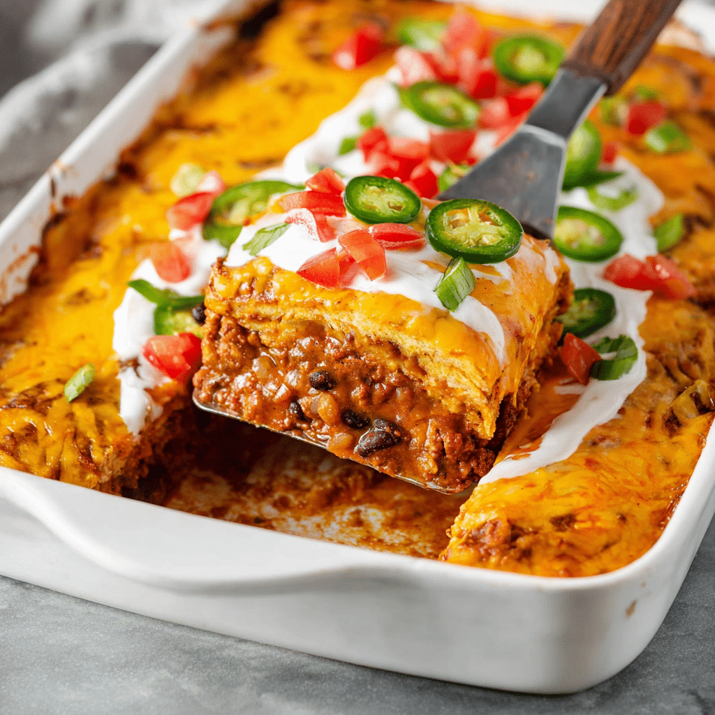 Beef Enchilada Casserole Recipe - Recipe Image