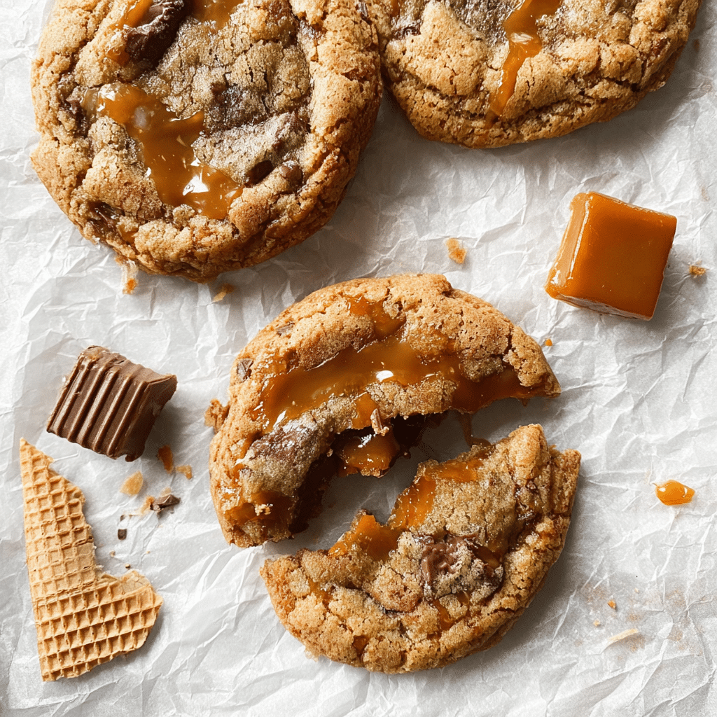 Chewy Salted Caramel Crunch Cookies Recipe - Recipe Image
