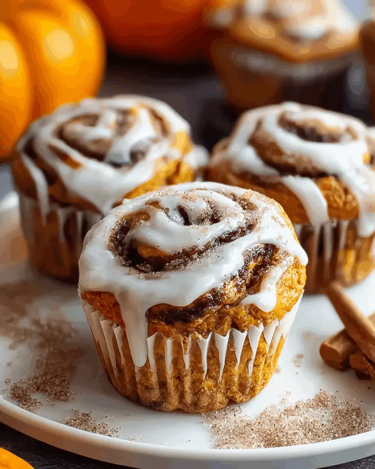 Pumpkin Cinnamon Roll Muffins (Easy & Gooey Treat) Recipe
