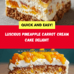 Pineapple Carrot Cream Cake : Moist & Tropical Recipe