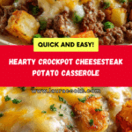 The Best Crockpot Cheesesteak Potato Casserole Recipe