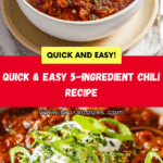 5-Ingredient Chili (Easy One Pot Recipe) Recipe